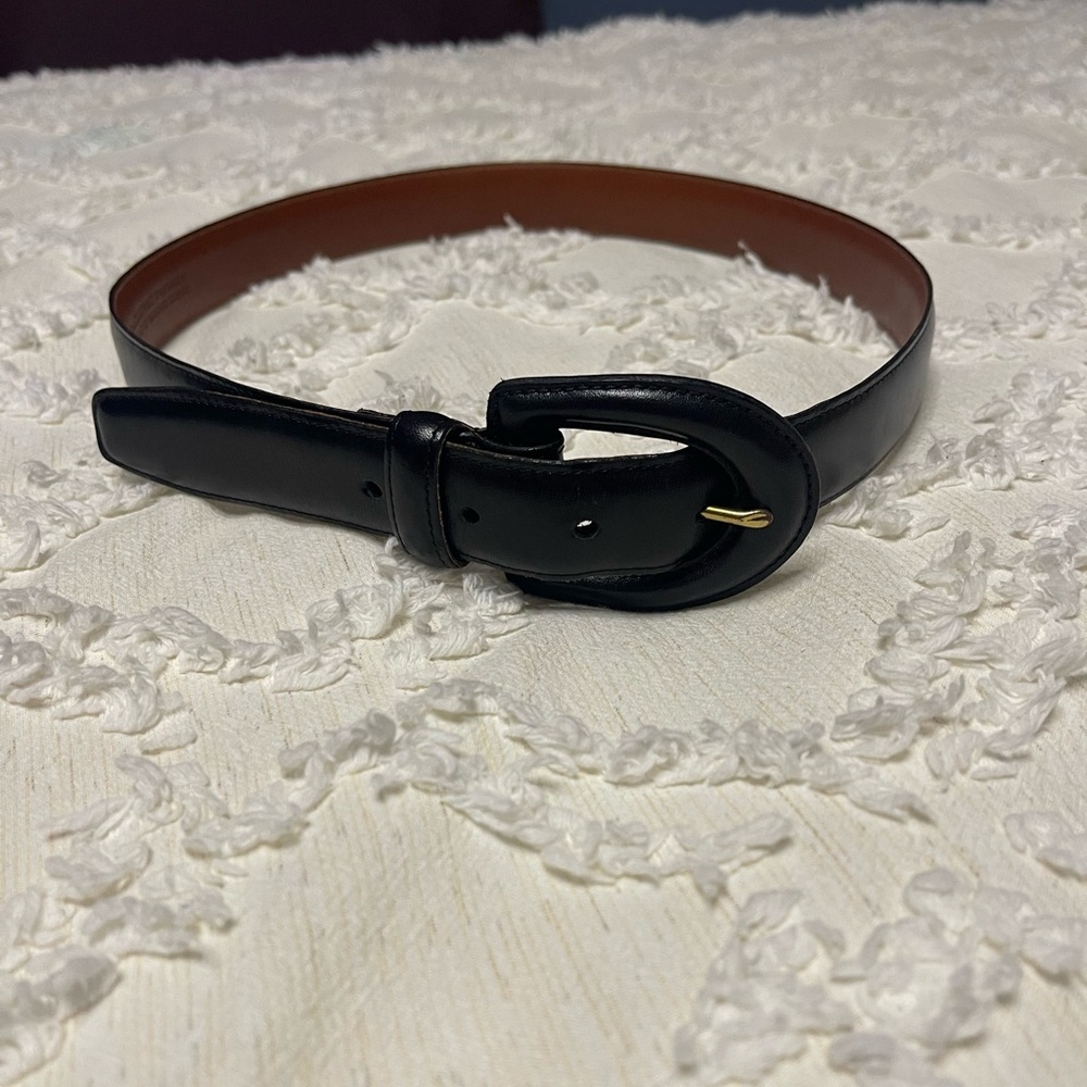 Coach Black Belt with Large Buckle